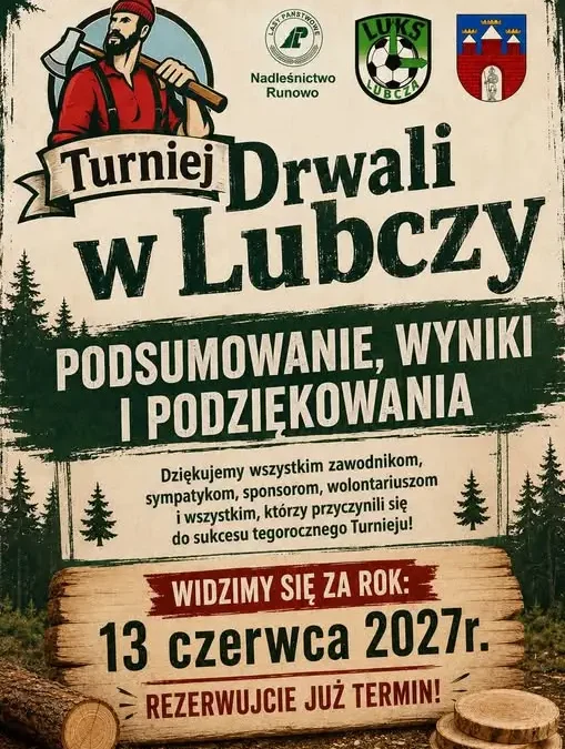 VII Turniej Drwali w Lubczy: emocje, rywalizacja i pomoc dla Bianki