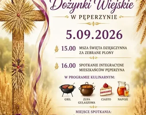 Dożynki w Pęperzynie: Msza dziękczynna i spotkanie integracyjne