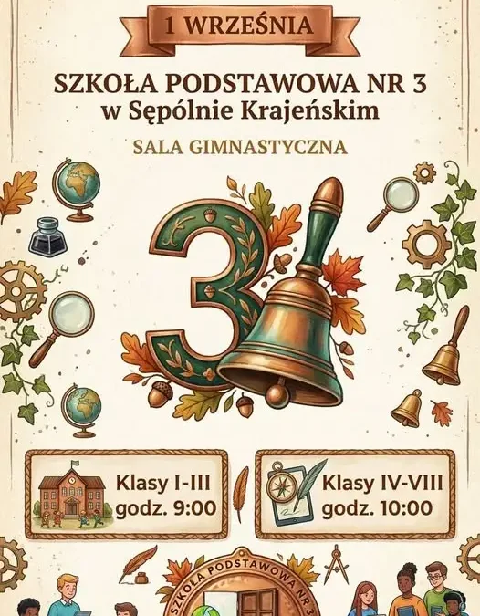 Uroczyste rozpoczęcie roku szkolnego 2026/2027 w Szkole Podstawowej nr 3 w Sępólnie Krajeńskim