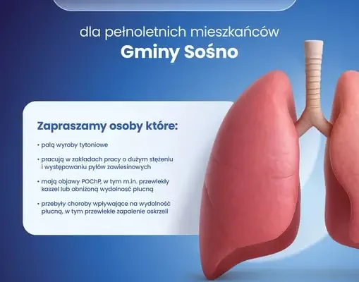 Bezpłatne badania spirometryczne w Gminie Sośno – 26 września 2026