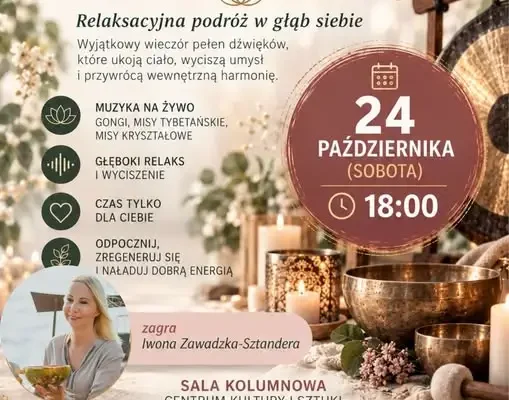 Koncert relaksacyjny w Sępólnie Krajeńskim – dźwięki gongów i mis tybetańskich