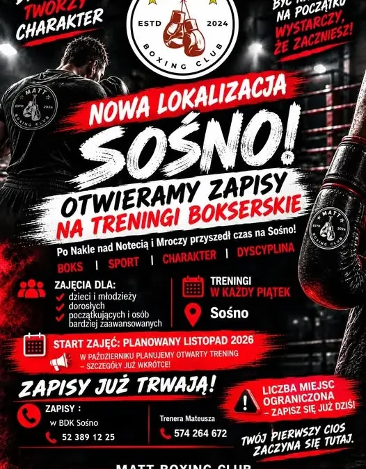 Boks zawita do Sośna – Matt Boxing Club otwiera zapisy na nowe treningi