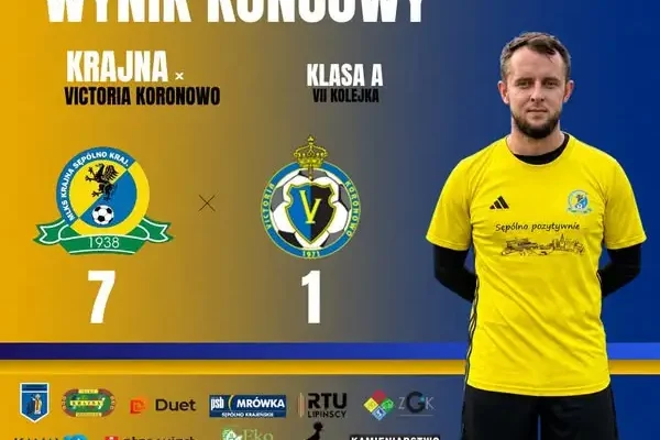 MLKS Sępólno Krajeńskie rozgromiło Cortez Victoria Koronowo 7:1 w A-klasie