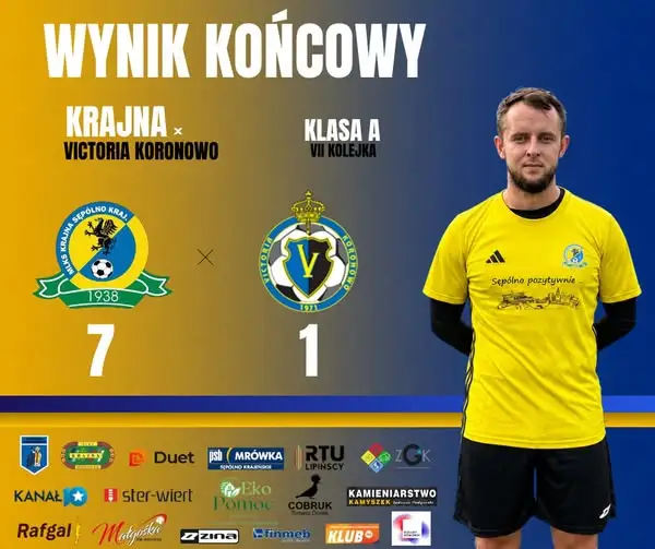 MLKS Sępólno Krajeńskie rozgromiło Cortez Victoria Koronowo 7:1 w A-klasie