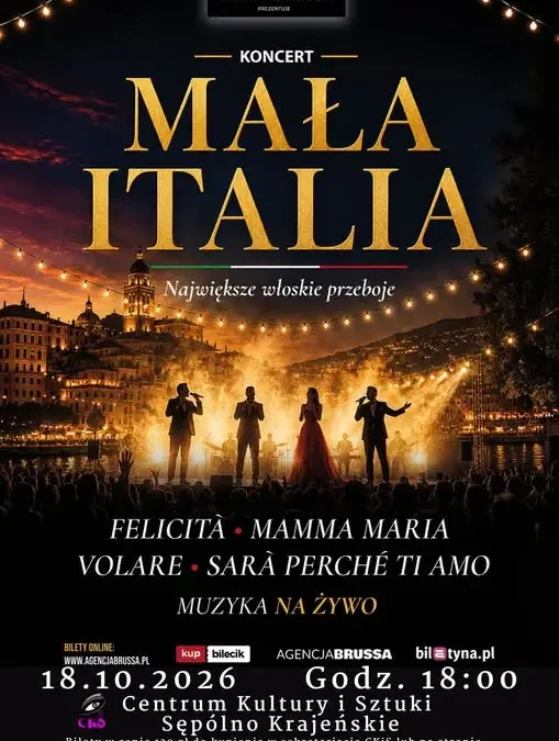 Koncert „Mała Italia” w Sępólnie Krajeńskim – włoskie przeboje na żywo