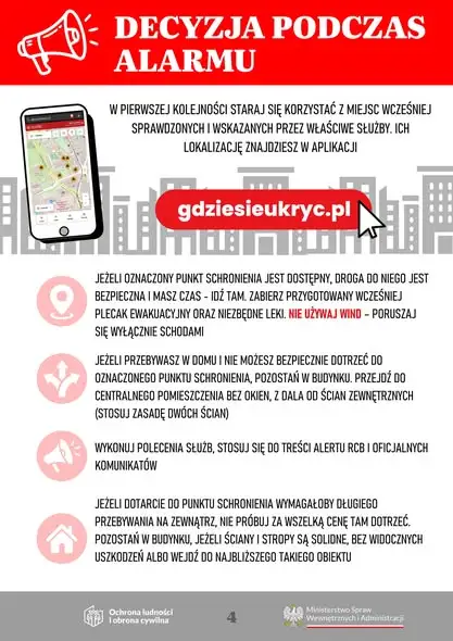 Jak zachować się podczas ataku z powietrza? Gmina Sępólno Krajeńskie publikuje instrukcję
