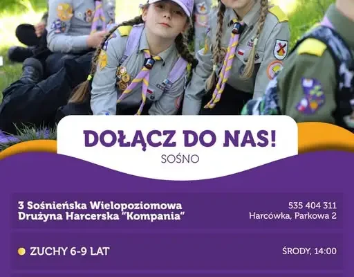 Sośnieńska Drużyna Harcerska „Kompania” zaprasza w swoje szeregi