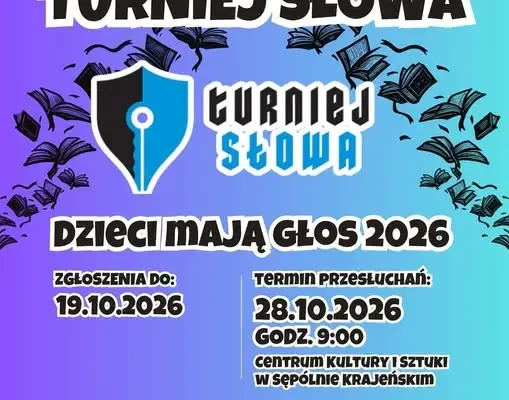 Konkurs recytatorski w Sępólnie Krajeńskim – zgłoszenia do 19 października
