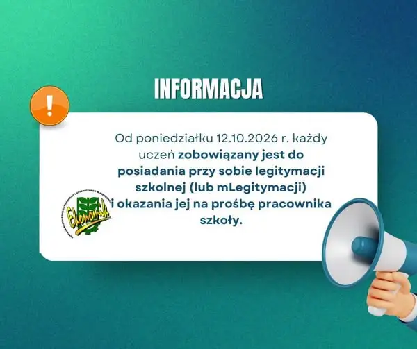 Więcbork: od 12 października uczniowie CKZiU muszą mieć przy sobie legitymację szkolną