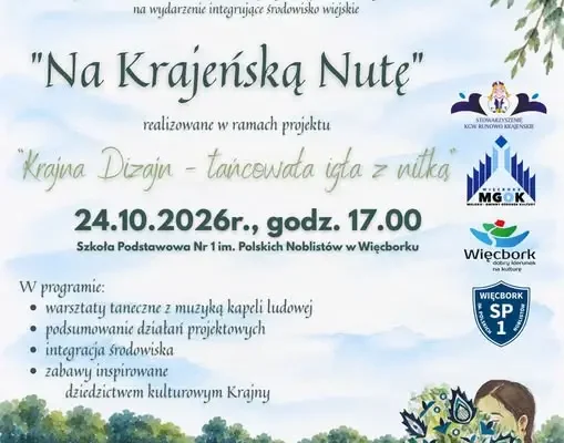 Zaproszenie na spotkanie „Na Krajeńską Nutę” w Więcborku – 24 października 2026