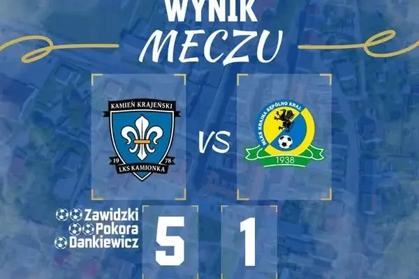 Derbowa wygrana LKS Kamionka Kamień Krajeński 5:1 z MLKS Krajna Sępólno Krajeńskie