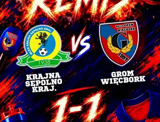 Derby powiatu sępoleńskiego bez zwycięzcy. Krajna i Grom dzielą się punktami
